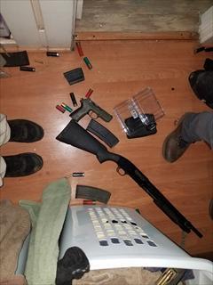 Photo of weapons used by suspect