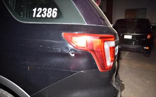 Damage to Patrol Vehicle from Suspect